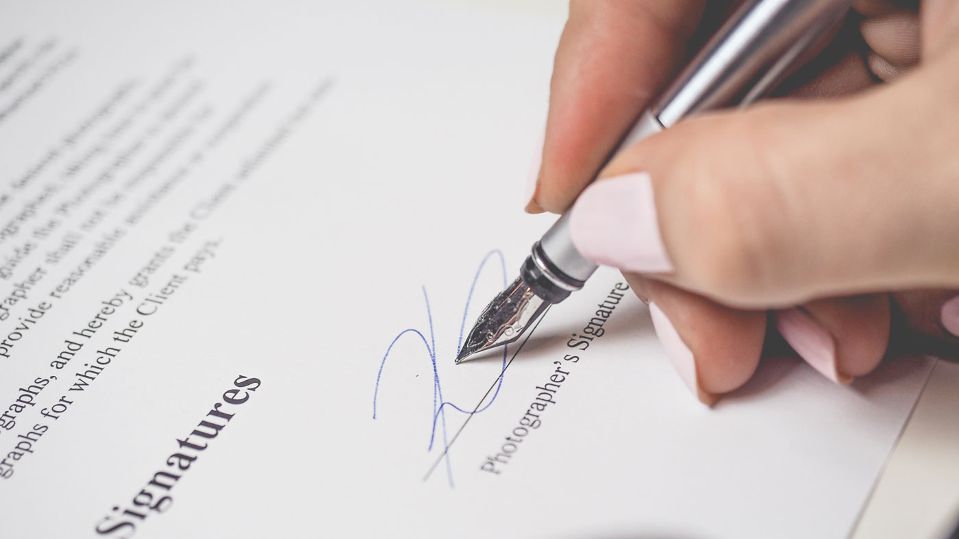 Signing of the contract